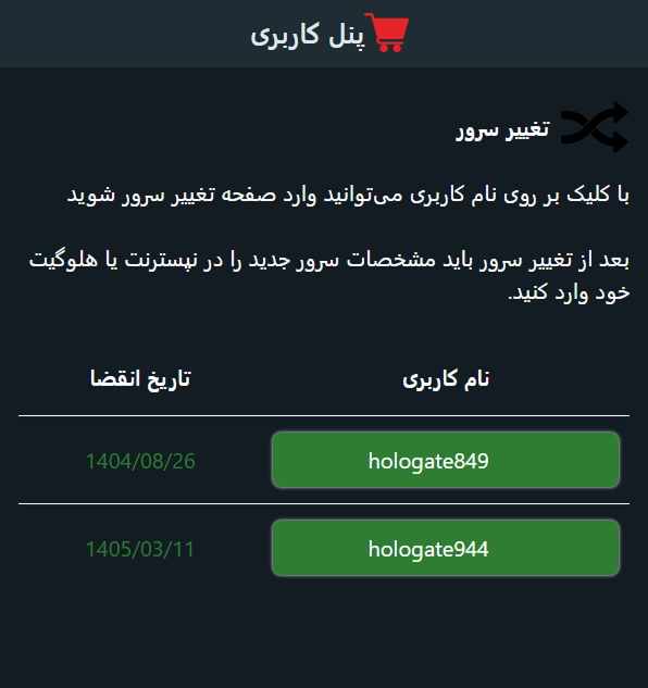 سرورهای هلوگیت